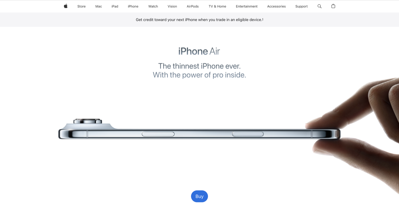 Apple website preview